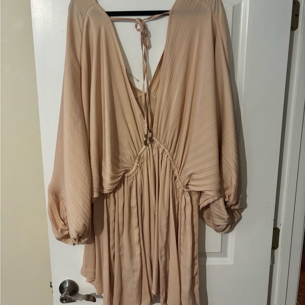 Women’s Free People Arzel Baloon Sleeve Blush Long Sleeve Mini Dress - Picture 8 of 8